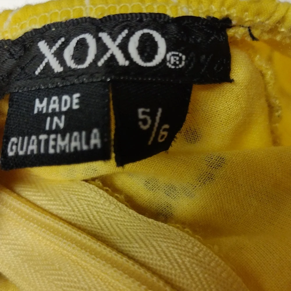 Beautiful Teen/Ladies Yellow/ Black Flower Sundress sz 5 / 6 By Xoxo - Picture 10 of 11